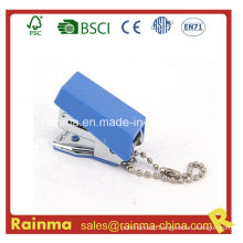 Blue Mini Metal Stapler with Key Chain